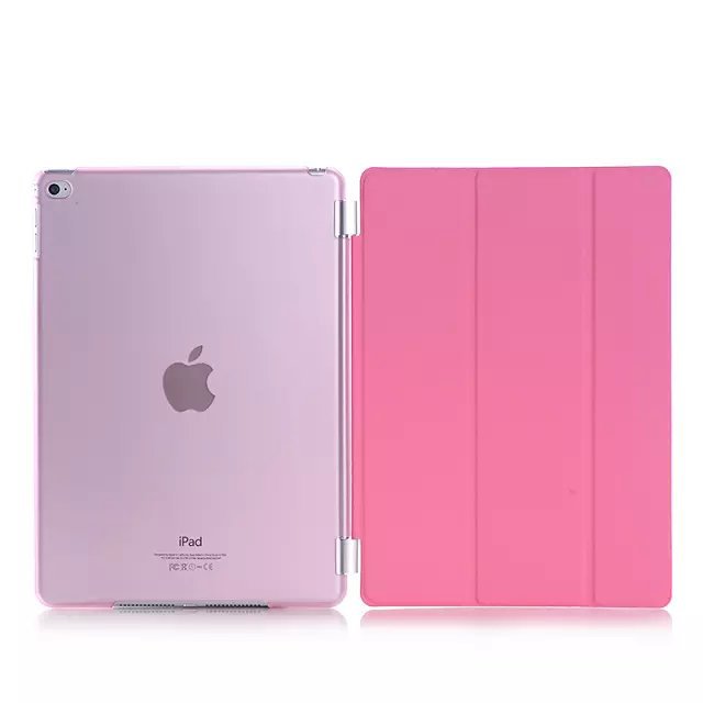 Pink-Transparent shell iPad mini4+