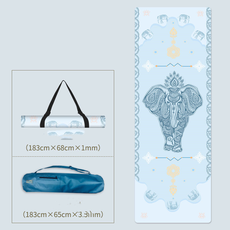 Blue pattern elephant-Printing rubber yoga mat 1mm-1mm