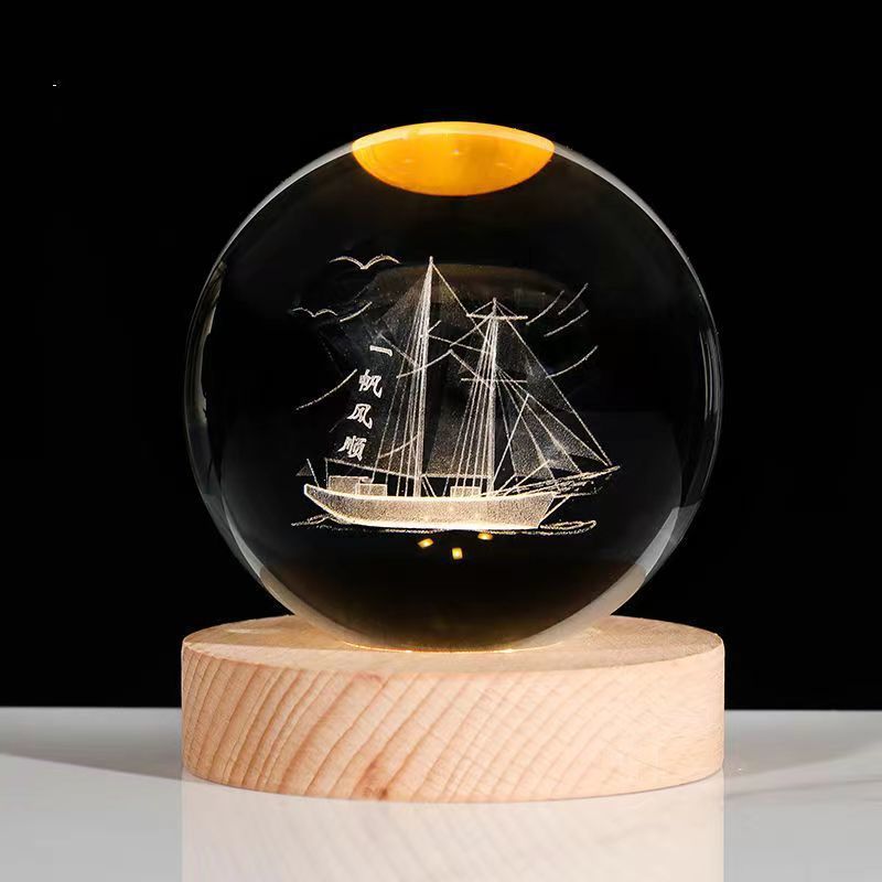 Solid Wood Lamp Holder-Smooth sailing 6CM